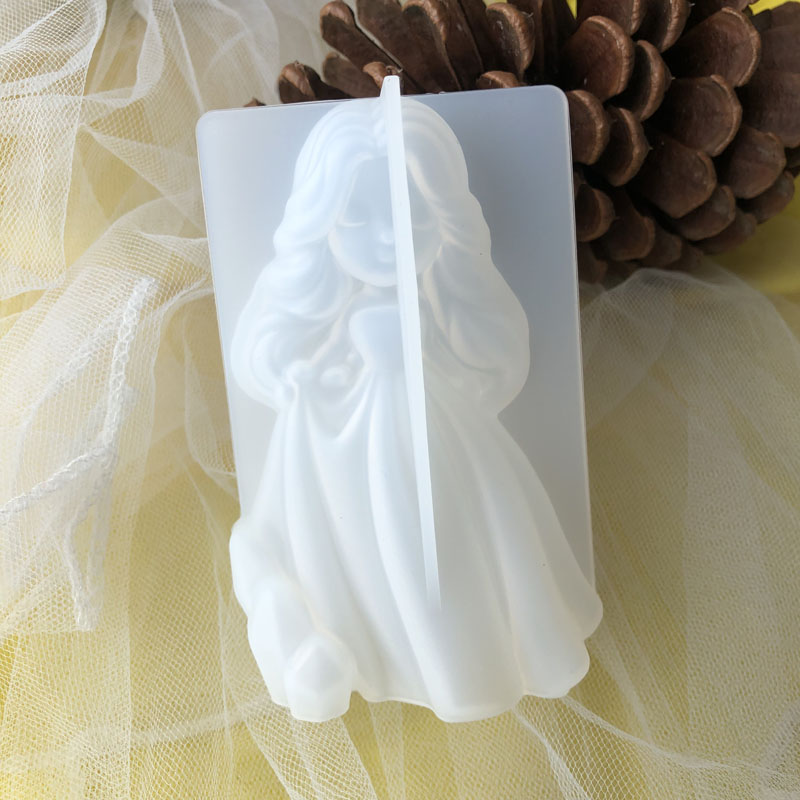 Soap Making Ins - Moule à bougie princesse 3D en